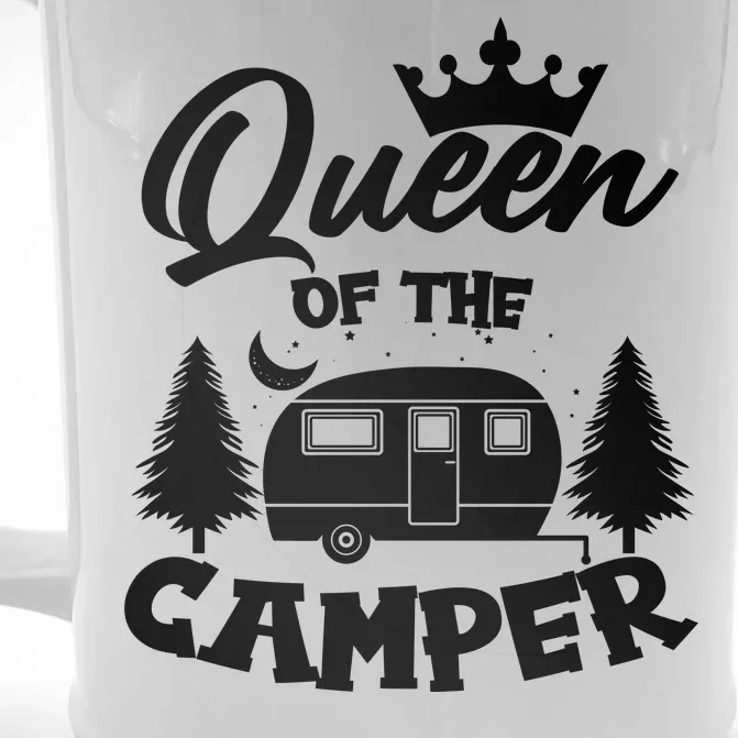 Queen of the Camper Funny Camping Front & Back Beer Stein