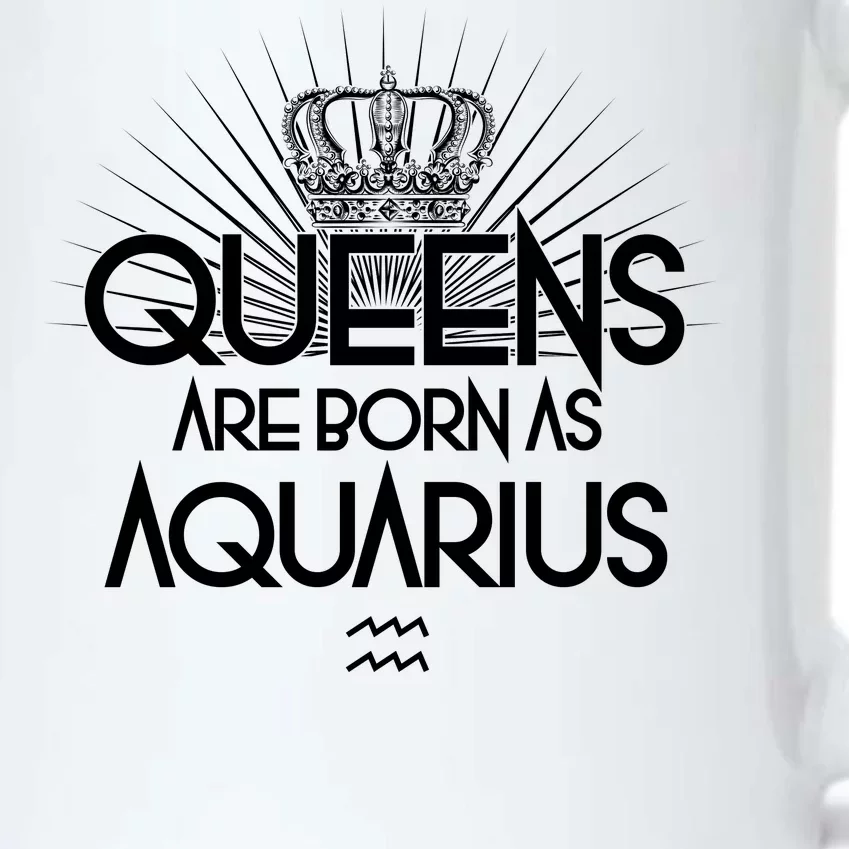 Queens Are Born As Aquarius Black Color Changing Mug