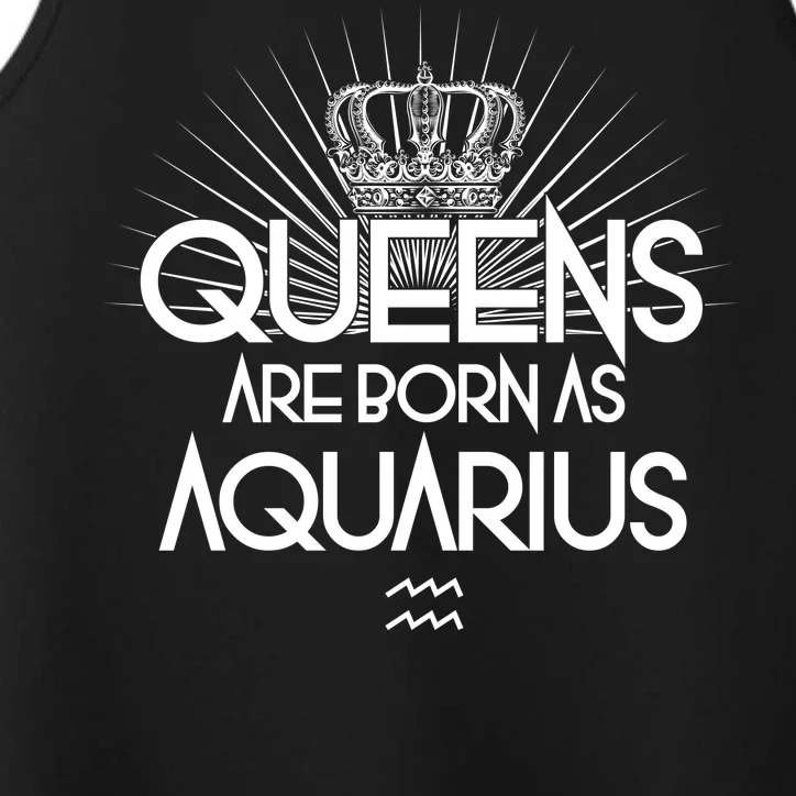 Queens Are Born As Aquarius Performance Tank