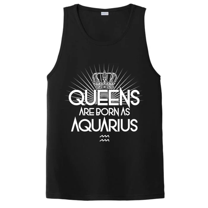 Queens Are Born As Aquarius Performance Tank