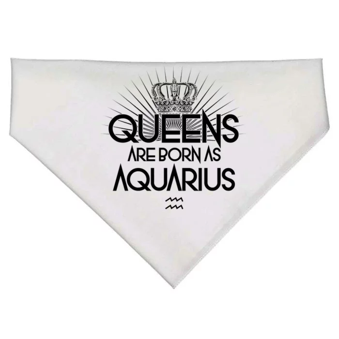 Queens Are Born As Aquarius USA-Made Doggie Bandana