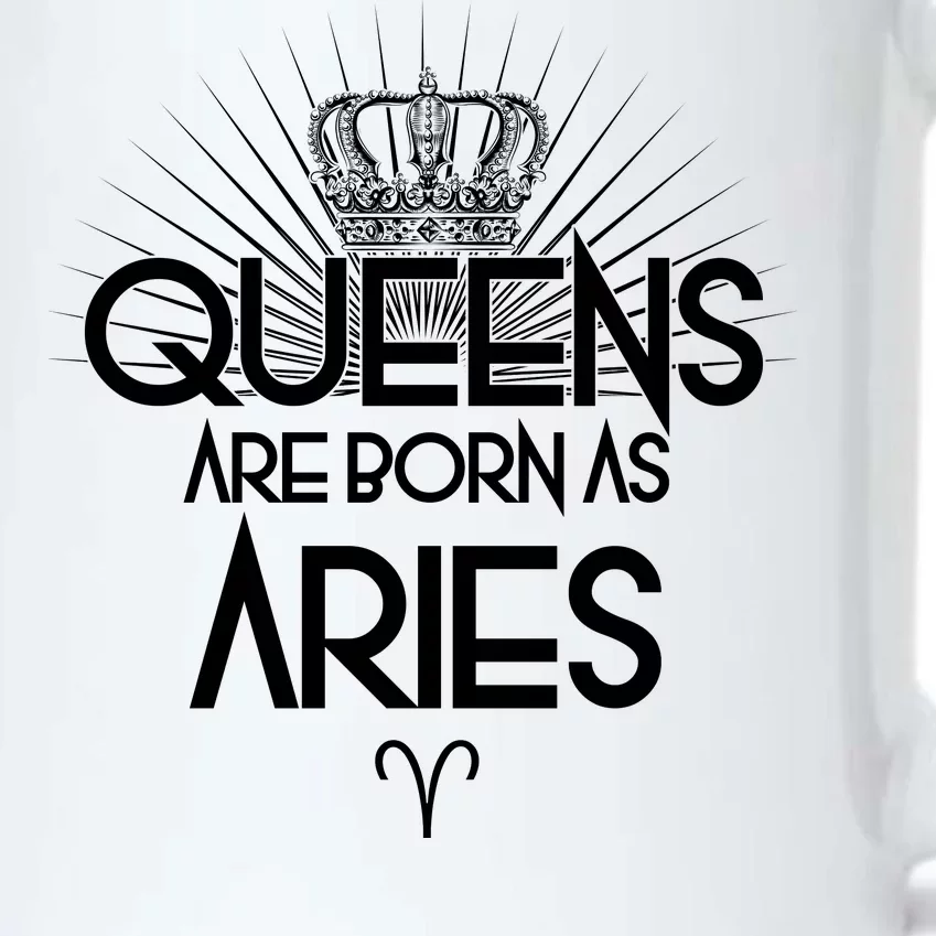 Queens Are Born As Aries Black Color Changing Mug