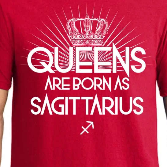 Queens Are Born As Sagittarius Pajama Set