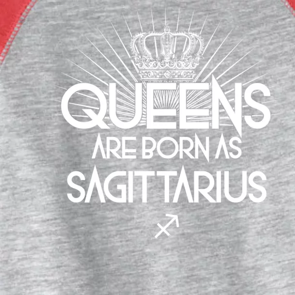 Queens Are Born As Sagittarius Toddler Fine Jersey T-Shirt