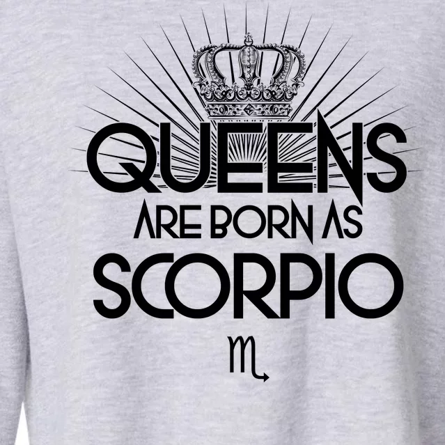 Queens Are Born As Sagittarius Cropped Pullover Crew