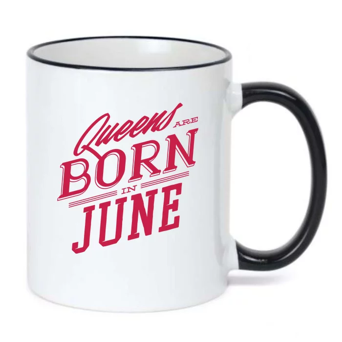 Queens Are Born In June Black Color Changing Mug