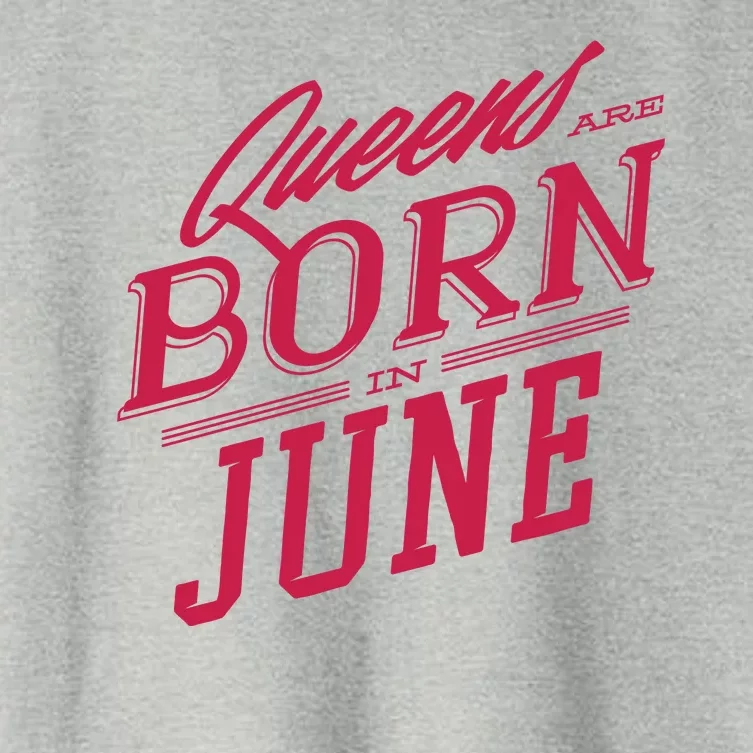 Queens Are Born In June Women's Crop Top Tee