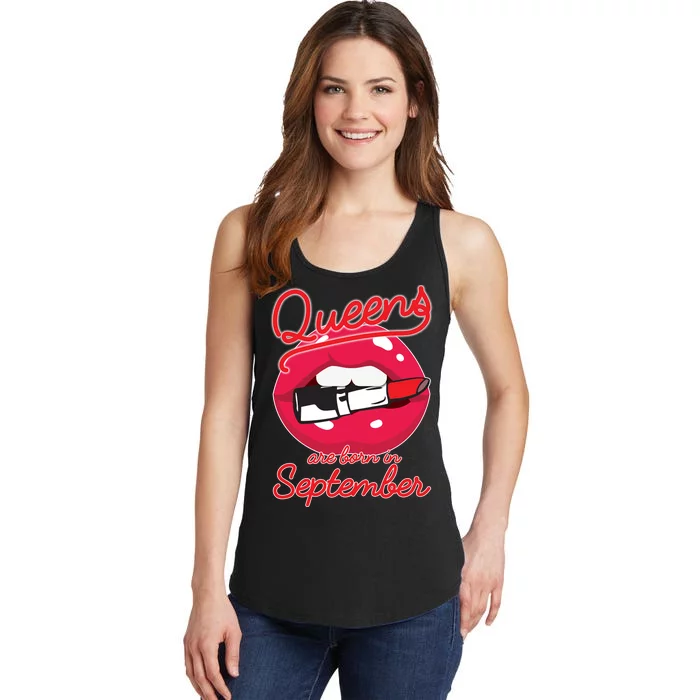 Queens Are Born in September Lipstick Ladies Essential Tank