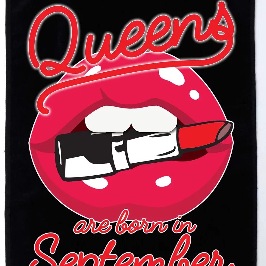 Queens Are Born in September Lipstick Platinum Collection Golf Towel