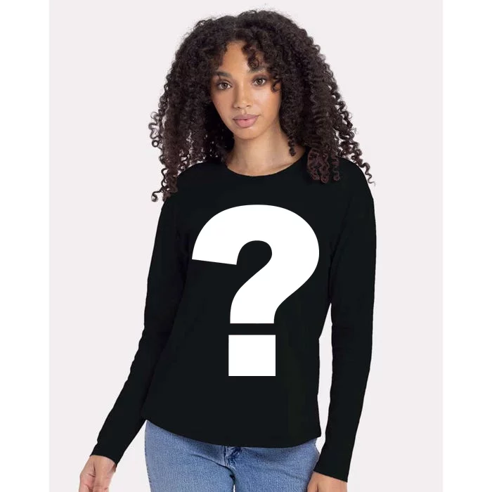 Question Mark Logo Womens Cotton Relaxed Long Sleeve T-Shirt