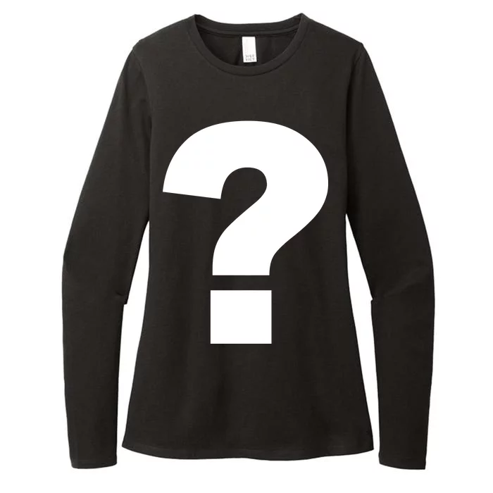 Question Mark Logo Womens CVC Long Sleeve Shirt