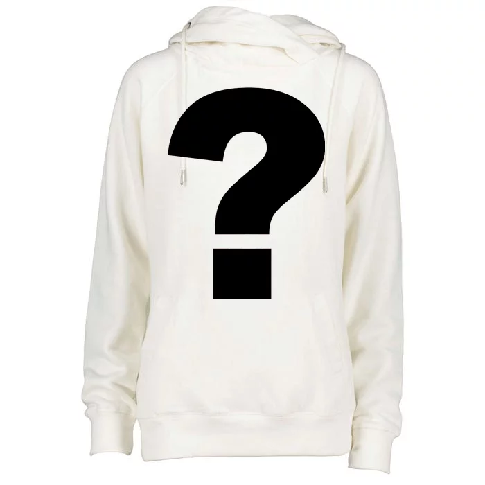 Question Mark Logo Womens Funnel Neck Pullover Hood