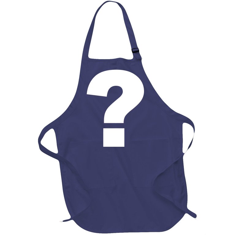 Question Mark Logo Full-Length Apron With Pockets