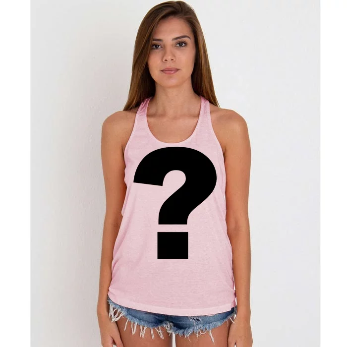 Question Mark Logo Women's Knotted Racerback Tank