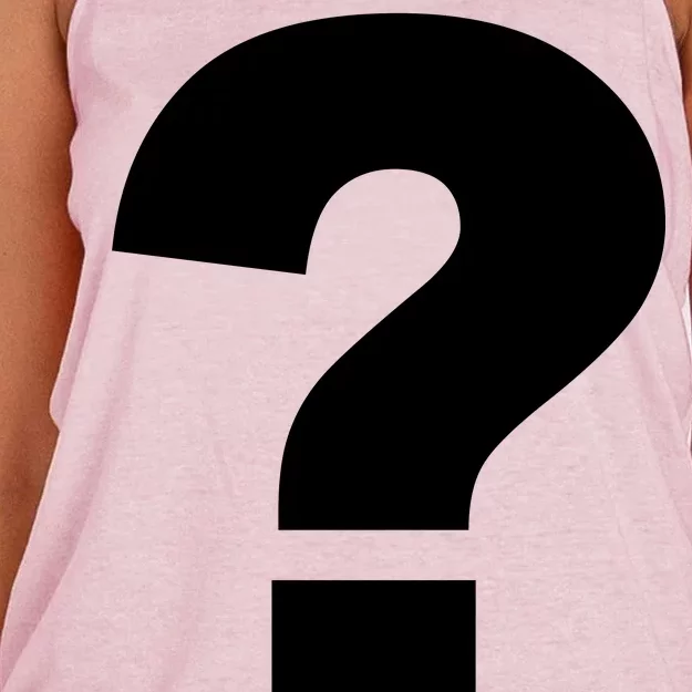 Question Mark Logo Women's Knotted Racerback Tank