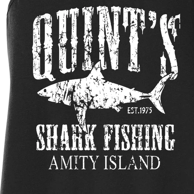 Quint's Shark Fishing Amity Island Women's Racerback Tank