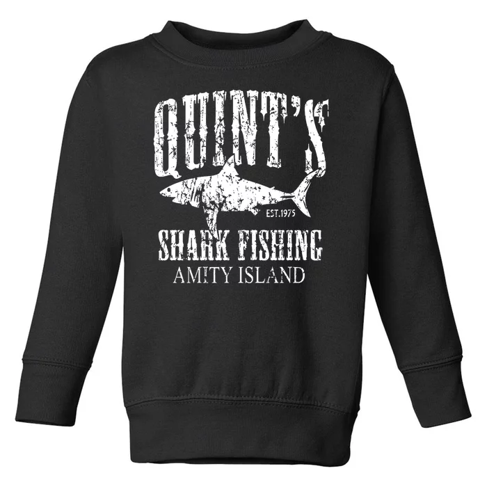 Quint's Shark Fishing Amity Island Toddler Sweatshirt