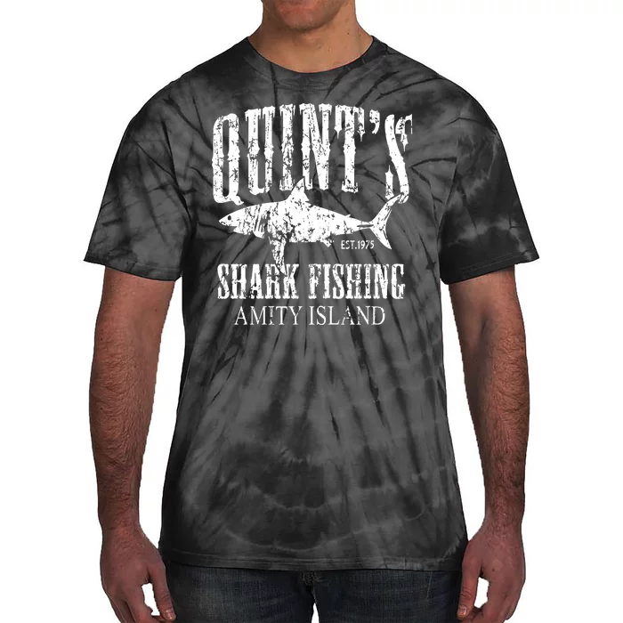 Quint's Shark Fishing Amity Island Tie-Dye T-Shirt