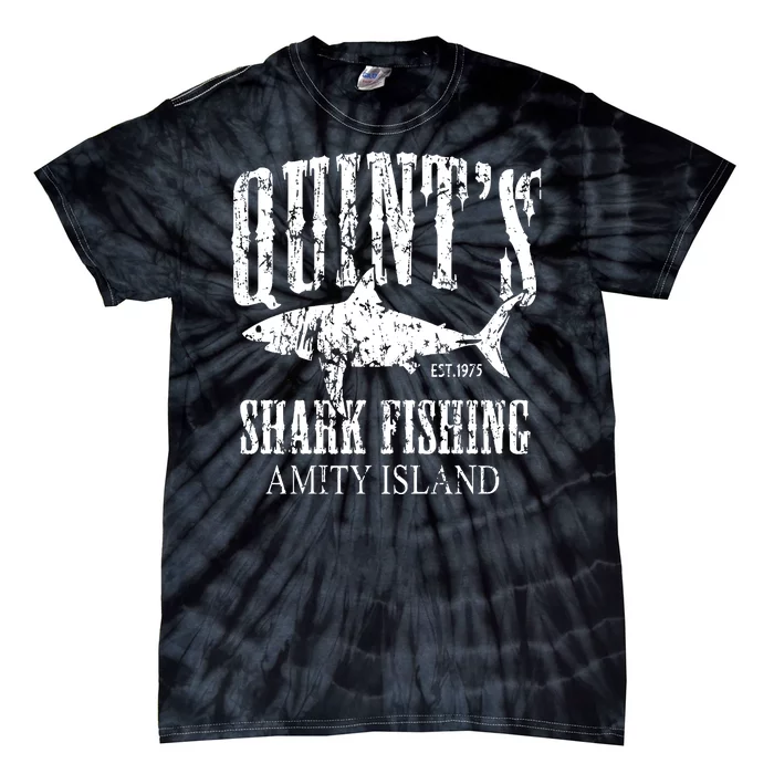 Quint's Shark Fishing Amity Island Tie-Dye T-Shirt