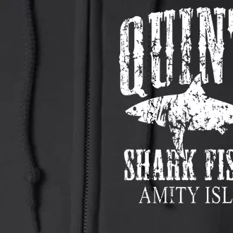 Quint's Shark Fishing Amity Island Full Zip Hoodie