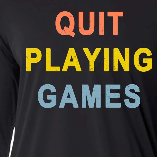 Quit Playing Games Cooling Performance Long Sleeve Crew