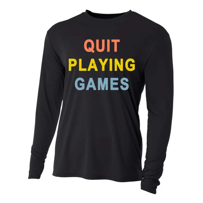 Quit Playing Games Cooling Performance Long Sleeve Crew