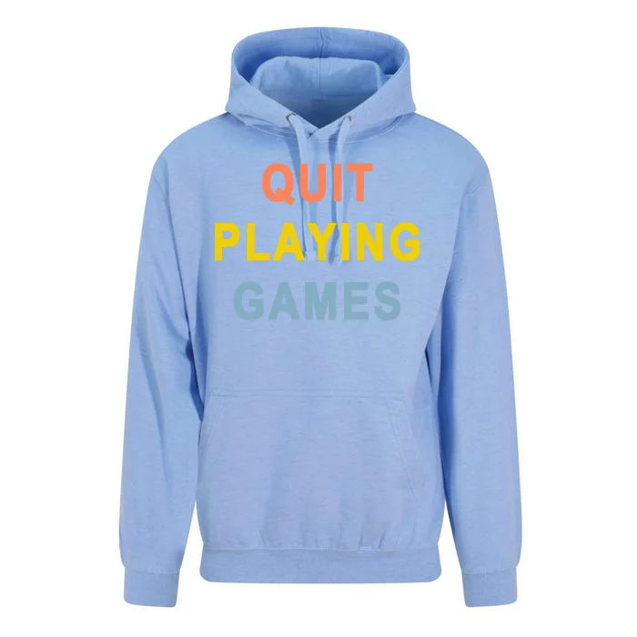 Quit Playing Games Unisex Surf Hoodie