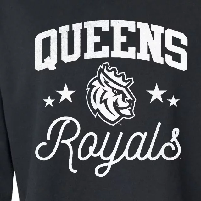 Queens University Of Charlotte Royals Logo Cropped Pullover Crew