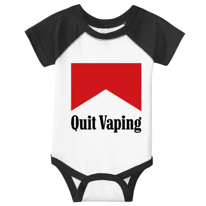 Quit Vaping Be A Man Infant Baby Jersey Bodysuit