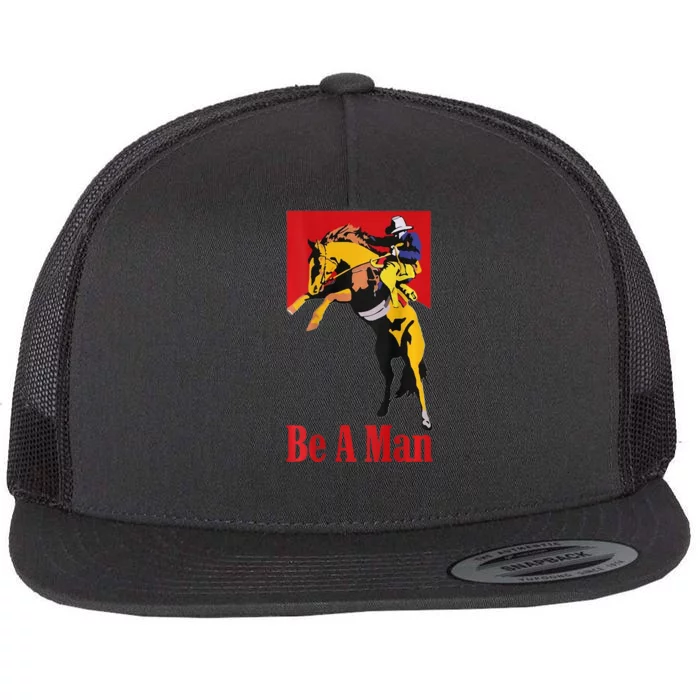 Quit Vaping Be A Man Flat Bill Trucker Hat