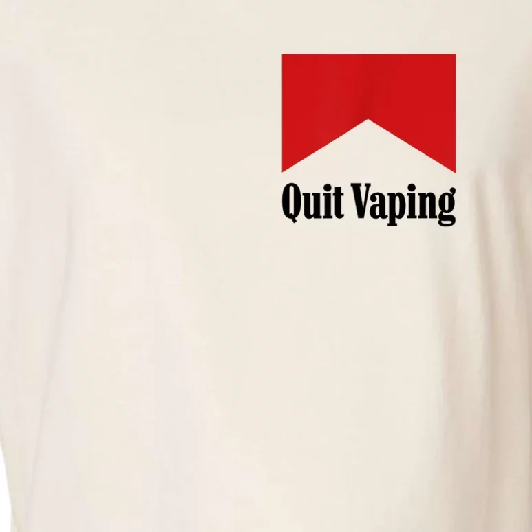 Quit Vaping Be A Man Front & Back Garment-Dyed Women's Muscle Tee