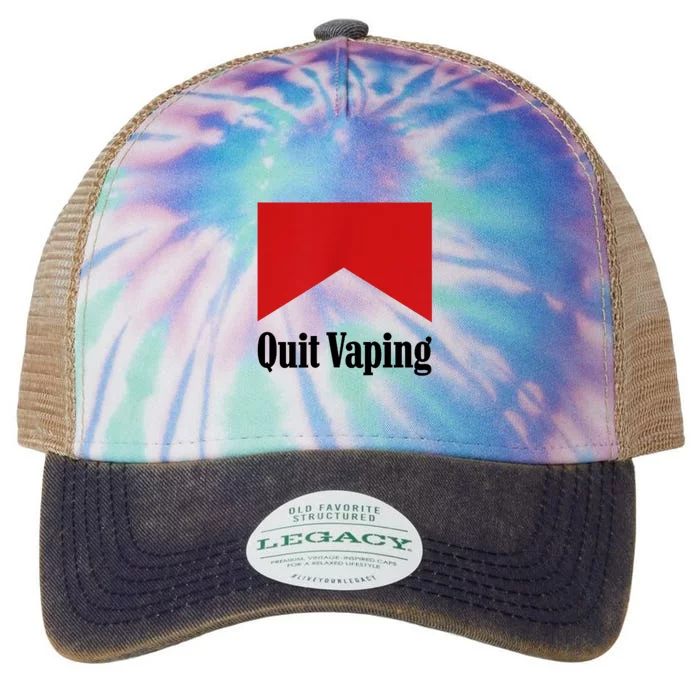 Quit Vaping Be A Man Front & Back Legacy Tie Dye Trucker Hat