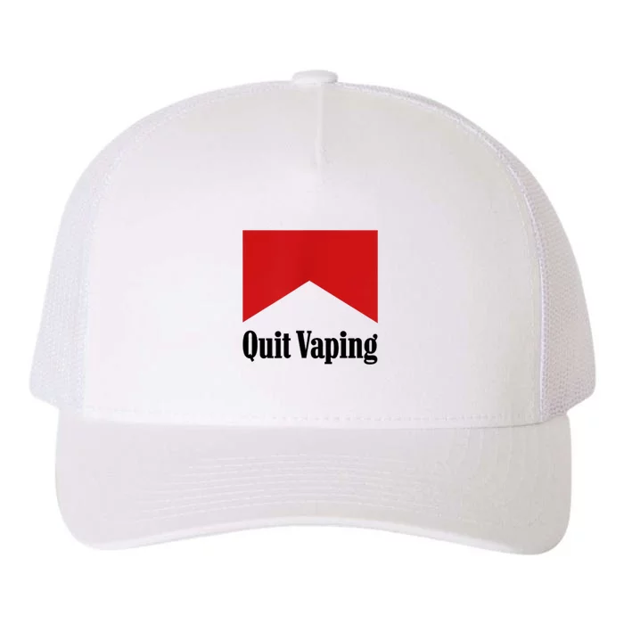 Quit Vaping Be A Man Front & Back Yupoong Adult 5-Panel Trucker Hat