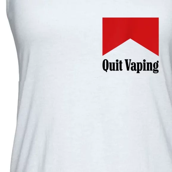 Quit Vaping Be A Man Front & Back Ladies Essential Flowy Tank