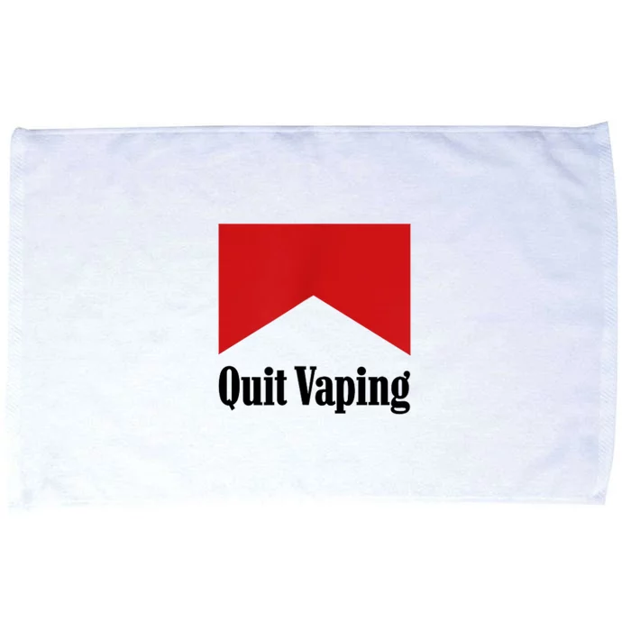 Quit Vaping Be A Man Front & Back Microfiber Hand Towel