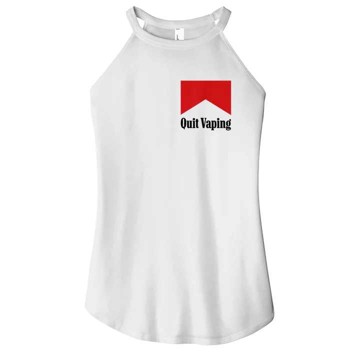 Quit Vaping Be A Man Front & Back Women’s Perfect Tri Rocker Tank