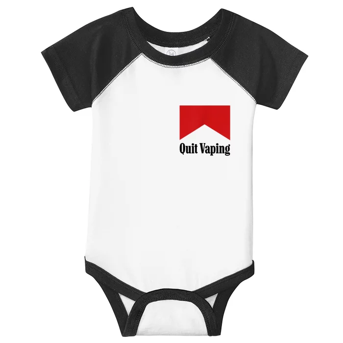 Quit Vaping Be A Man Front & Back Infant Baby Jersey Bodysuit