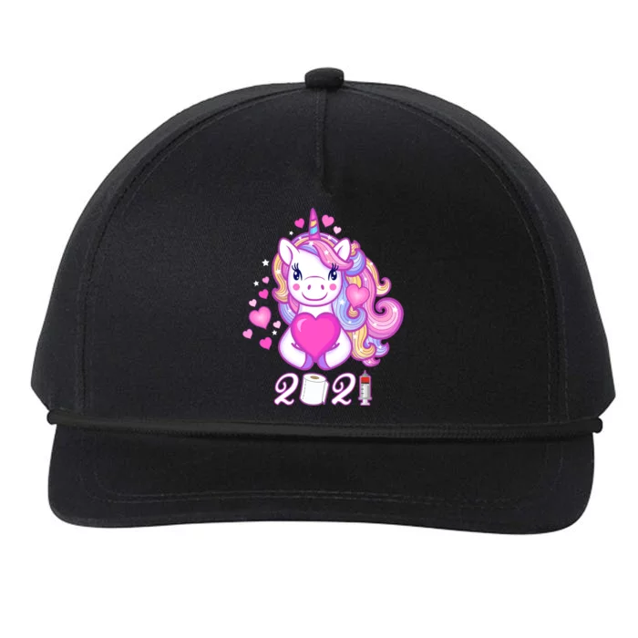 Quarantine Valentine's Day Unicorn Lover Gift Cute Gift Snapback Five-Panel Rope Hat