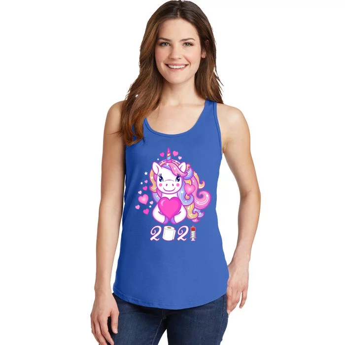 Quarantine Valentine's Day Unicorn Lover Gift Cute Gift Ladies Essential Tank