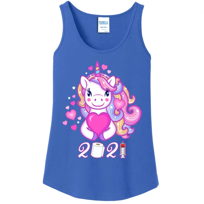 Quarantine Valentine's Day Unicorn Lover Gift Cute Gift Ladies Essential Tank