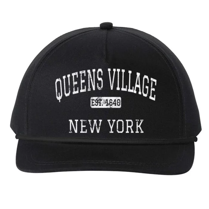 Queens Village New York Queens NY Vintage Snapback Five-Panel Rope Hat