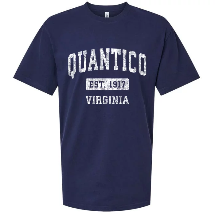 Quantico Virginia Va Vintage Sports Sueded Cloud Jersey T-Shirt