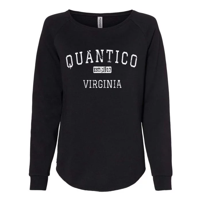 Quantico Virginia Va Vintage Womens California Wash Sweatshirt