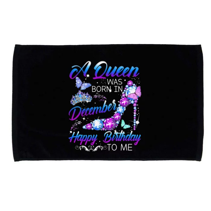 Queen Was Born In December Happy Birthday To Me Diamond Microfiber Hand Towel