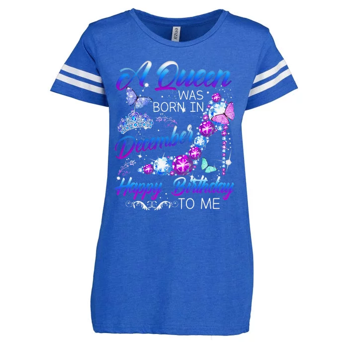 Queen Was Born In December Happy Birthday To Me Diamond Enza Ladies Jersey Football T-Shirt