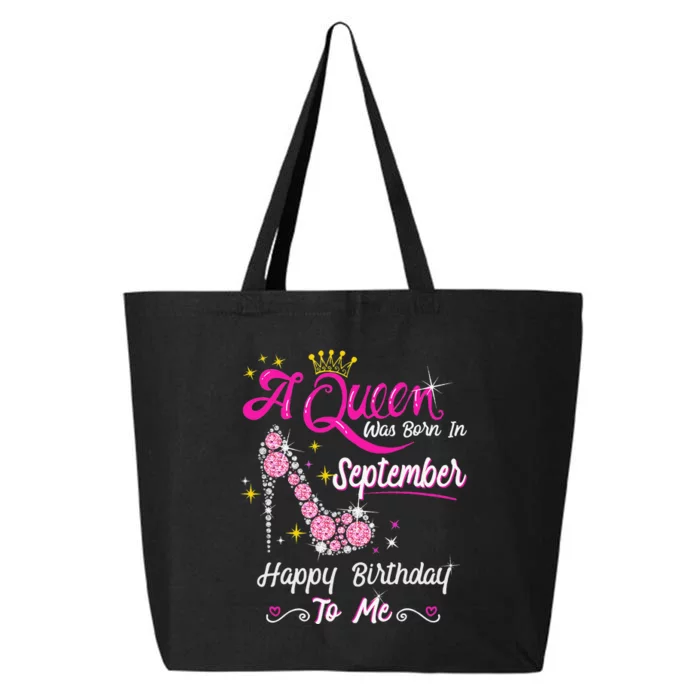 Queen was Born in September Cute Funny Happy Birthday Gift 25L Jumbo Tote