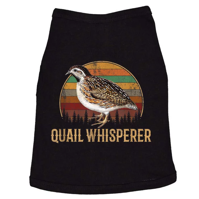 Quail Whisperer Funny Gift Doggie Tank