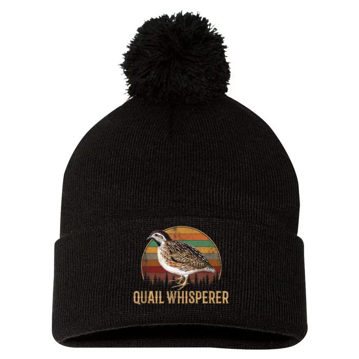 Quail Whisperer Funny Gift Pom Pom 12in Knit Beanie