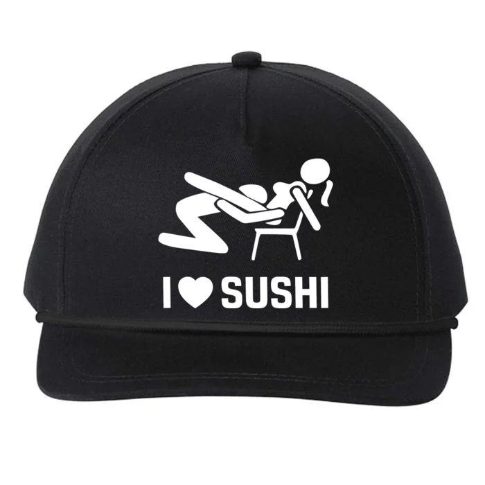 Quinnbenet Wearing I Love Sushi Sex Witz Joke Japan Snapback Five-Panel Rope Hat