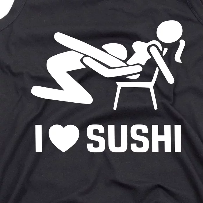 Quinnbenet Wearing I Love Sushi Sex Witz Joke Japan Tank Top